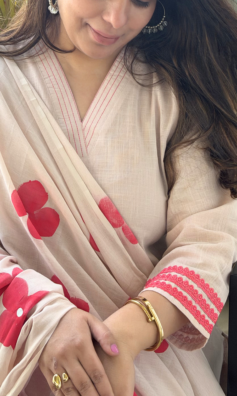 Dusty Pink Cotton Kurta Set