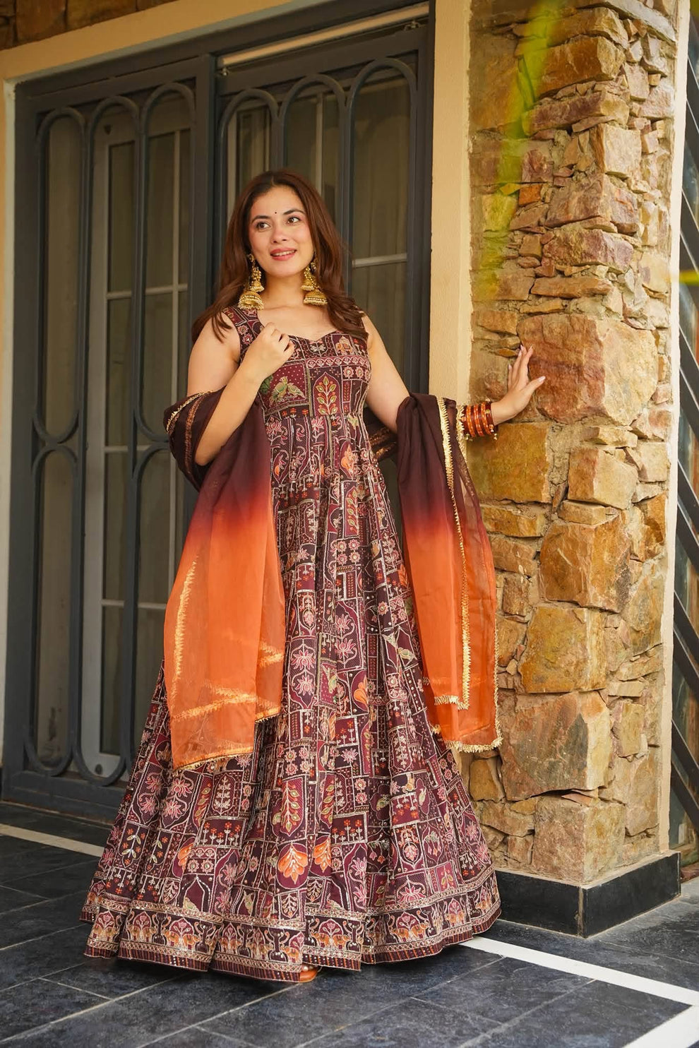 Beautiful Embroidered Anarkali Suit Set
