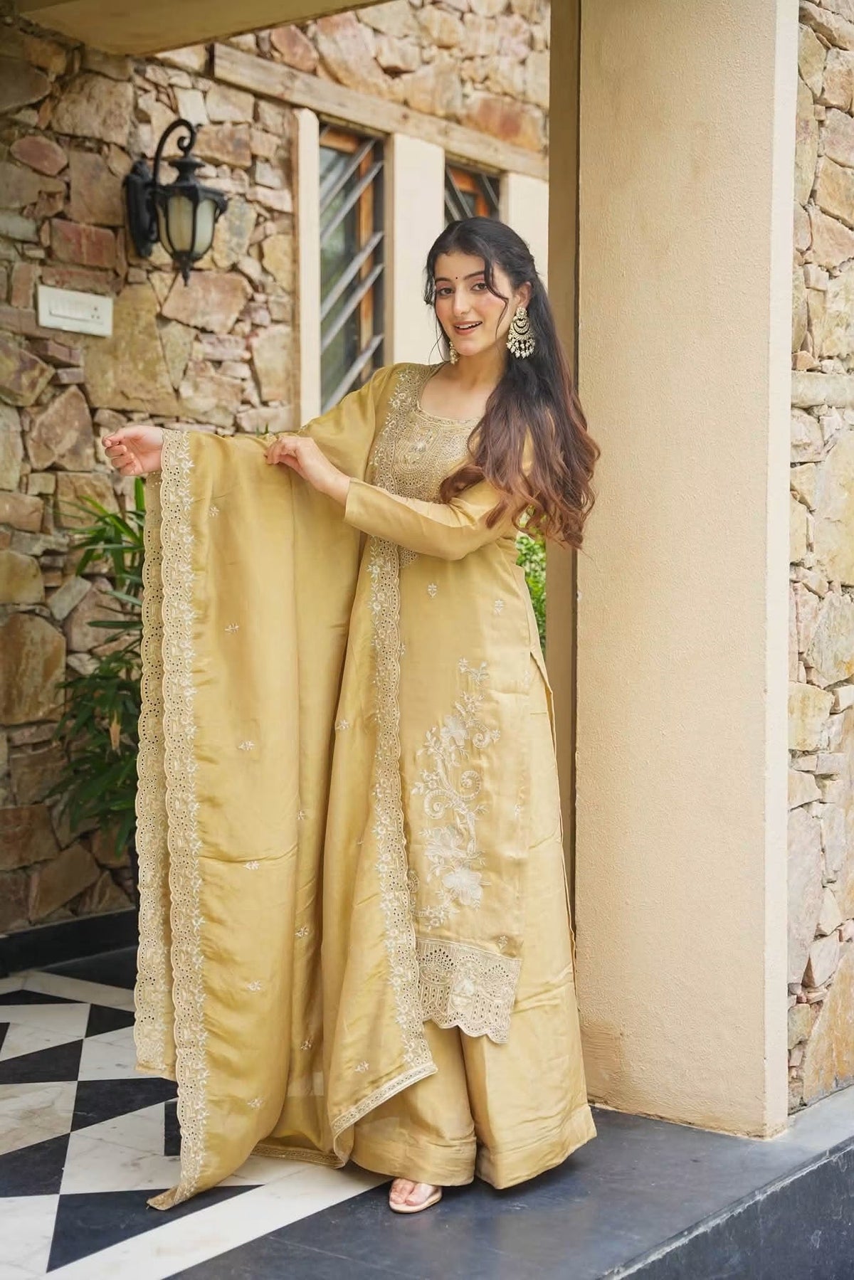 Heavy Embroidered Straight Kurta Set