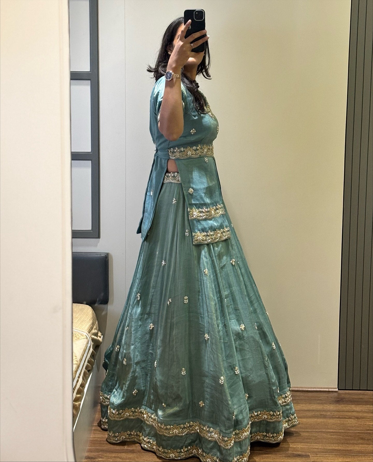 Beautiful Embroidered & Sequence Work lehenga-Top Set