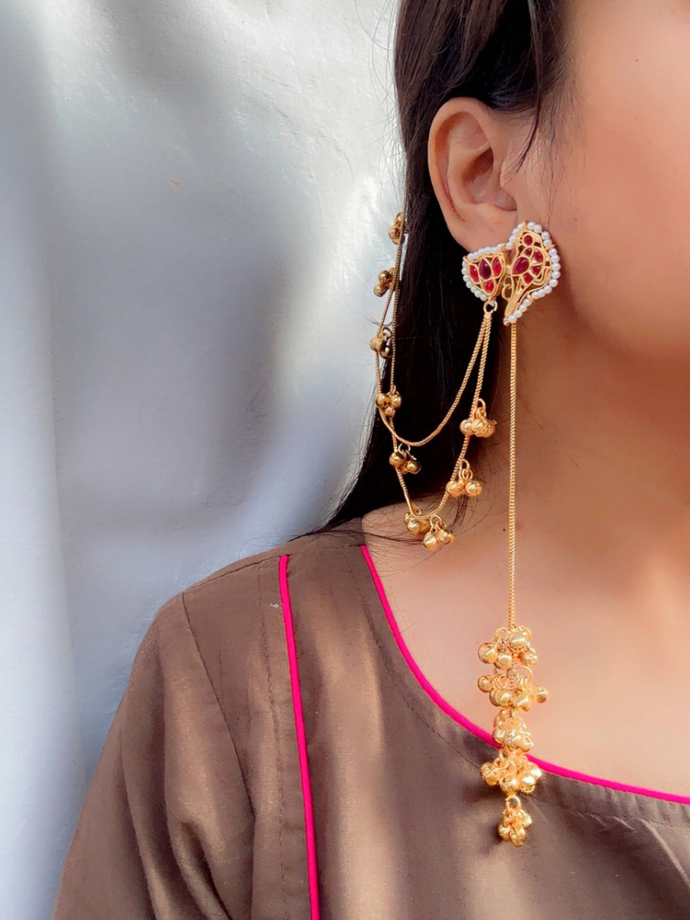 Trendy Kashmiri long Ghunghroo Earing