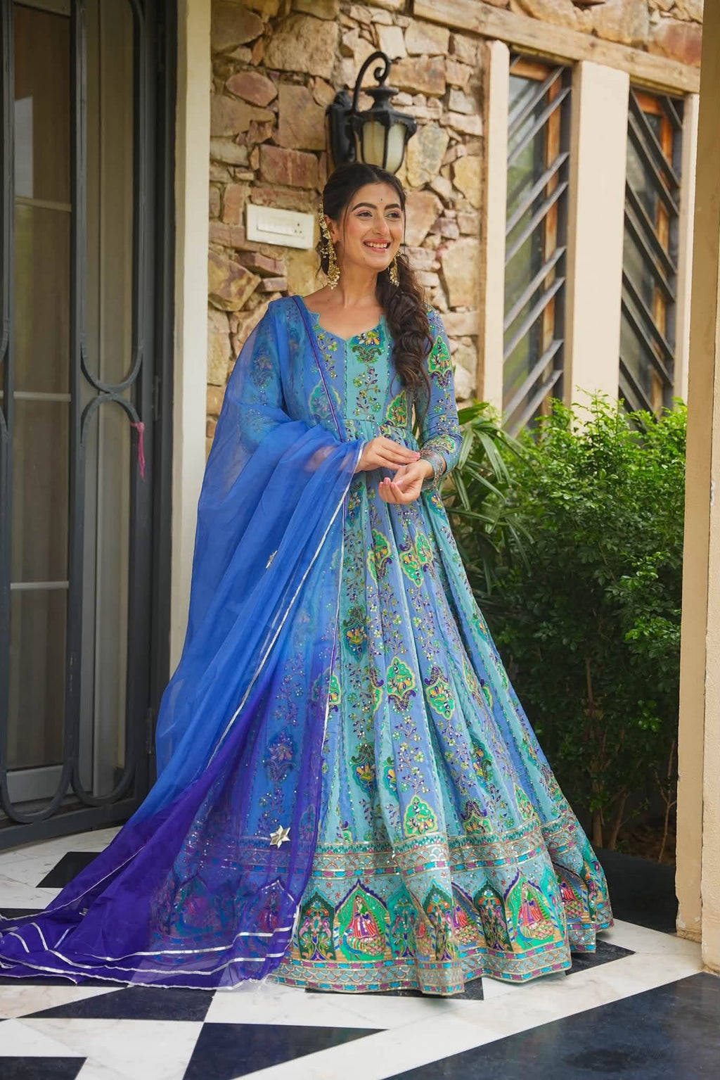 Beautiful Heavy Embroidered Anarkali Suit Set