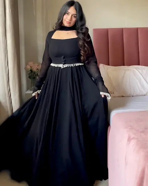 Beautiful Fairytale Anarkali Suit With Jacket and Duptta