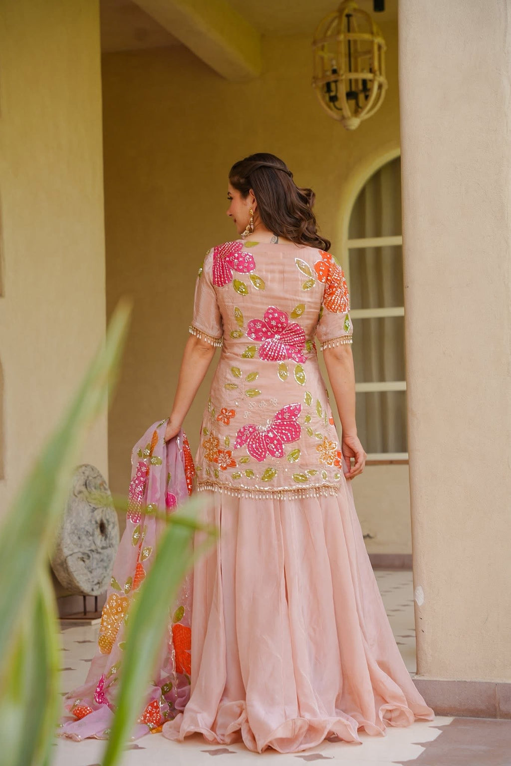 Pink Wedding Wear Kurta Set