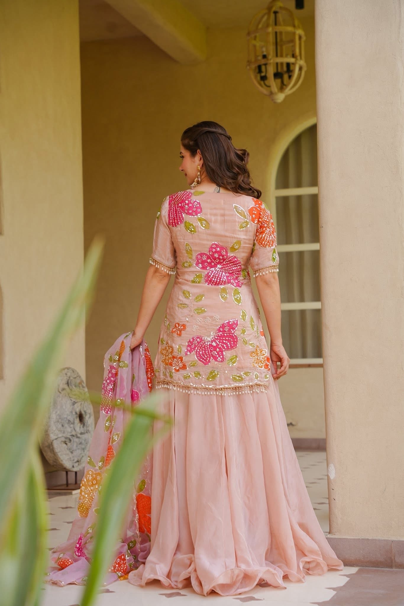 Pink Wedding Wear Kurta Set