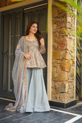Beautiful Embroidered Top Sharara Set