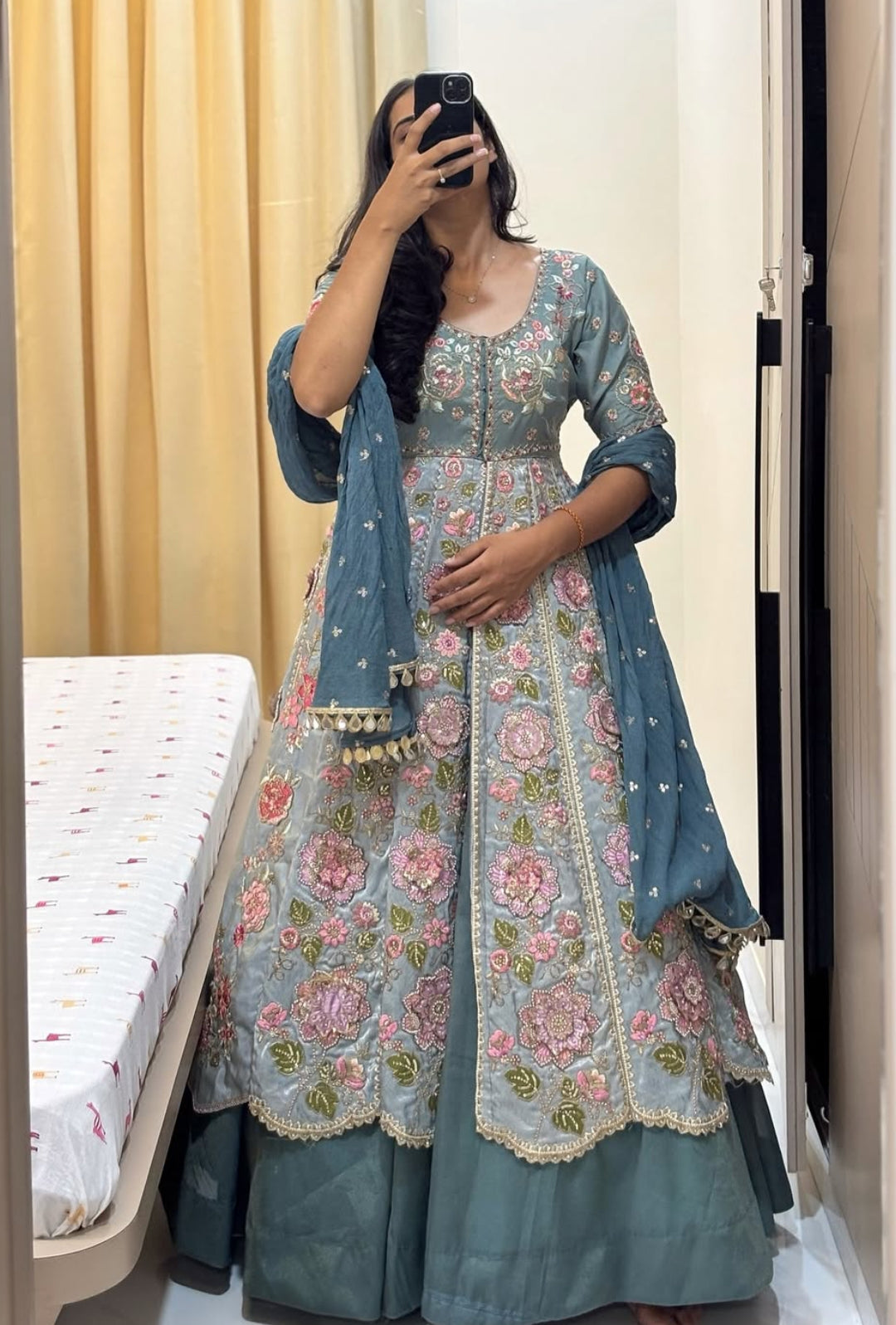 Beautiful Heavy Embroidered Work Lehenga Set