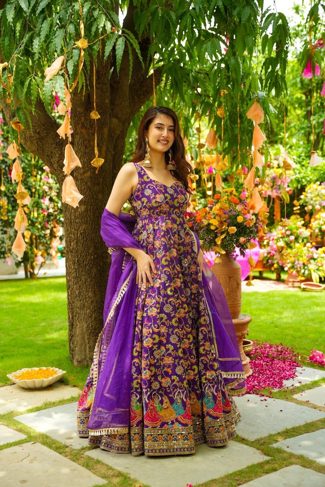 Beautiful Heavy Embroidered Anarkali Suit Set