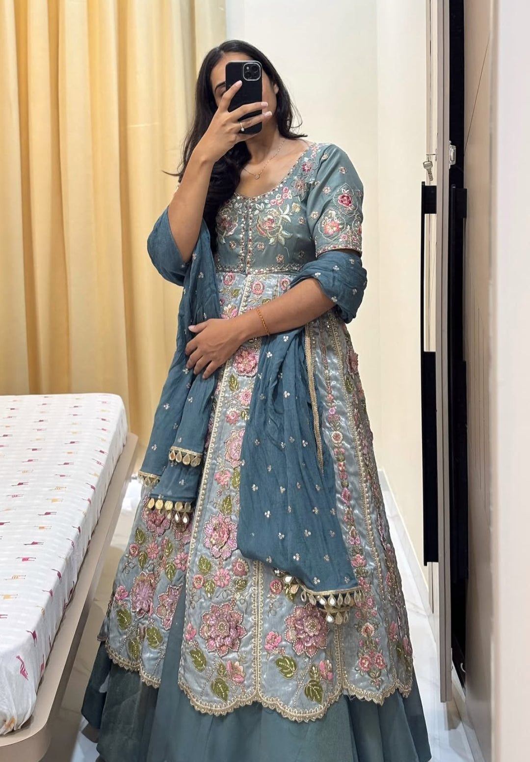 Beautiful Heavy Embroidered Work Lehenga Set