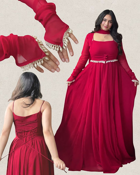 Beautiful Fairytale Anarkali Suit With Jacket and Duptta