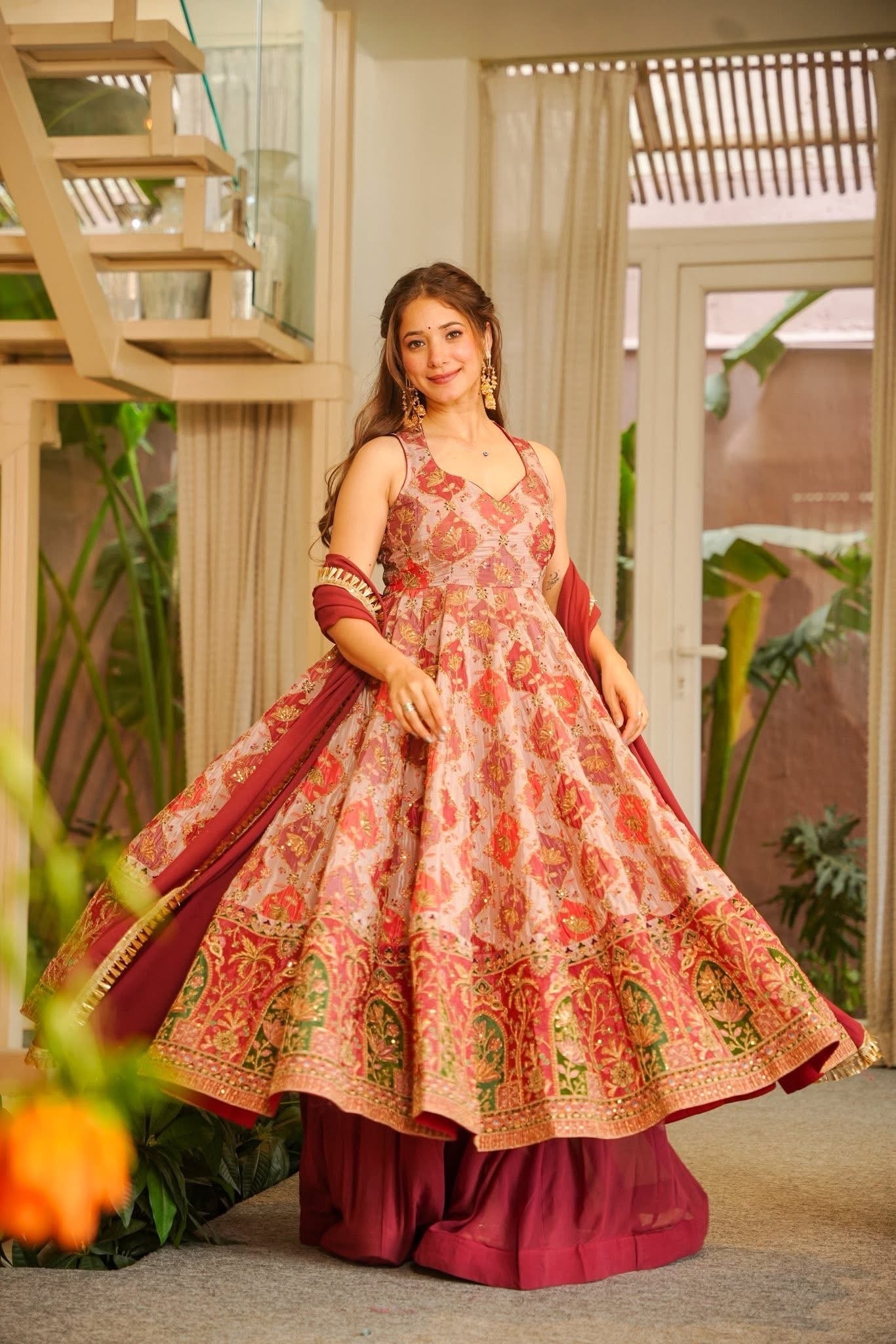 Beautiful Heavy Sequence Work Anarkali Suit Set