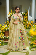 Beautiful Floral Organza Lehenga Set