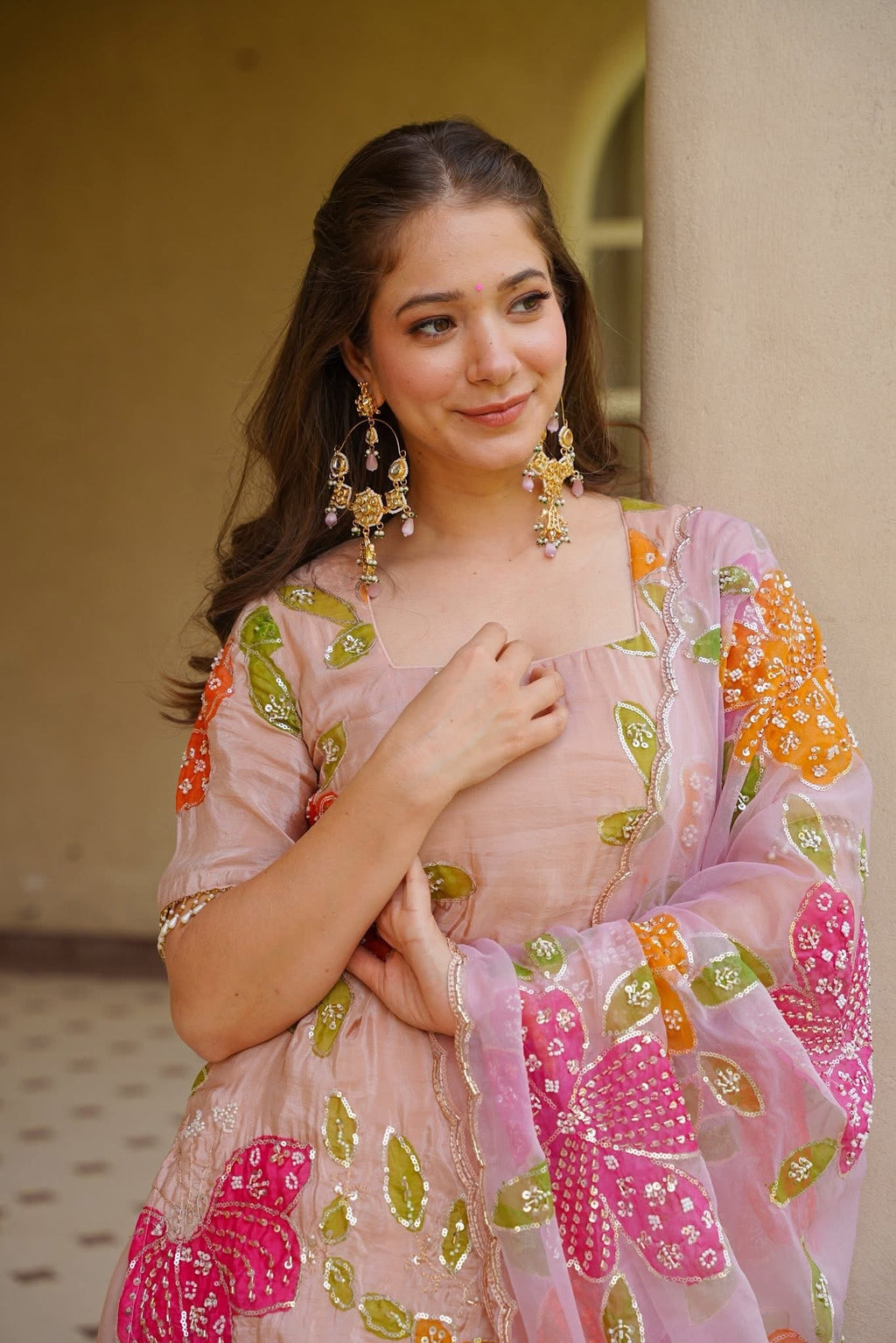 Pink Wedding Wear Kurta Set