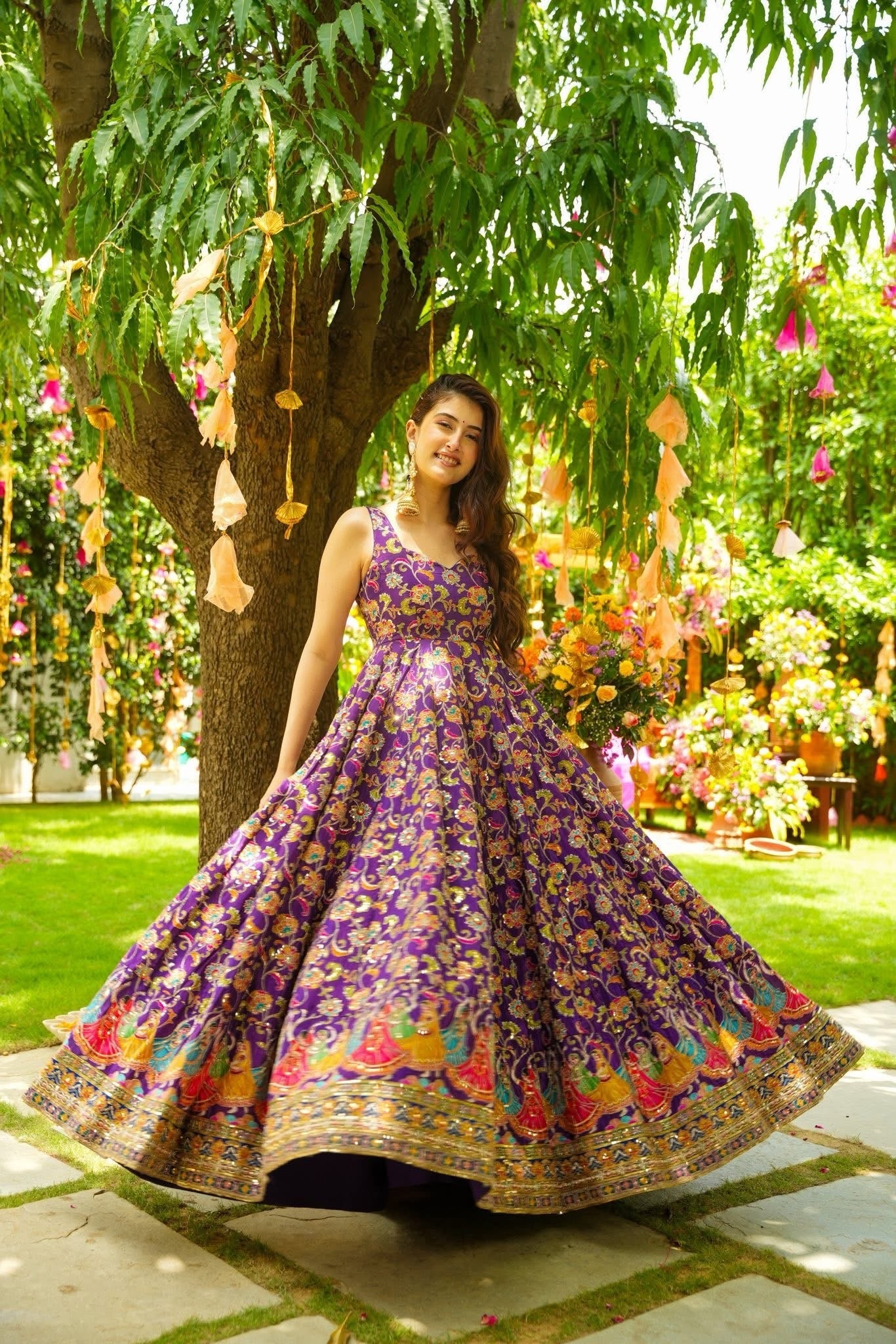 Beautiful Heavy Embroidered Anarkali Suit Set