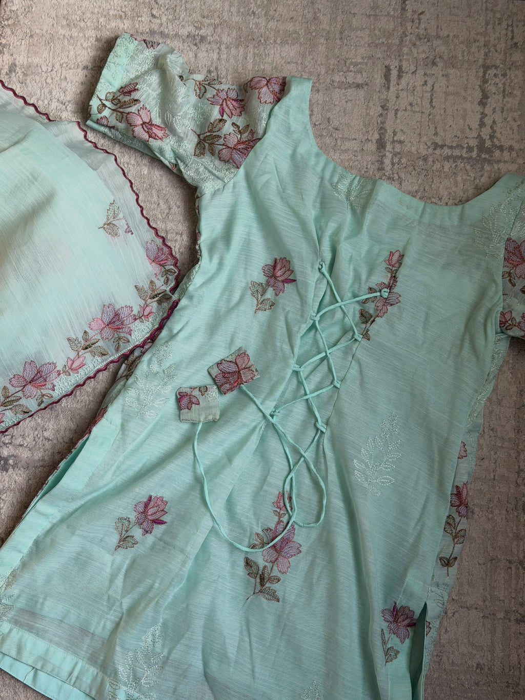 Beautiful Floral Lawn Fabric Salwar Suit Set