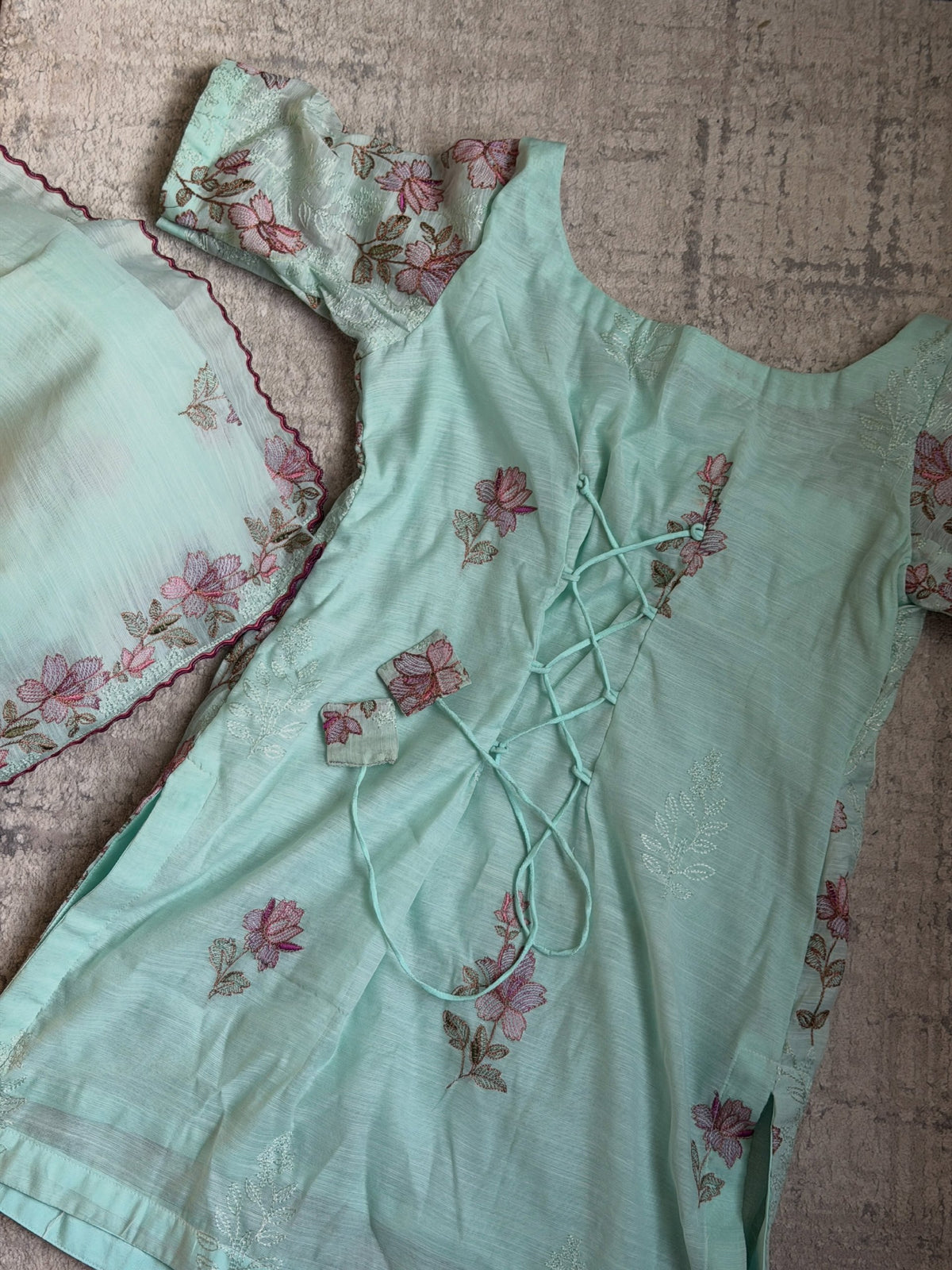 Beautiful Floral Lawn Fabric Salwar Suit Set