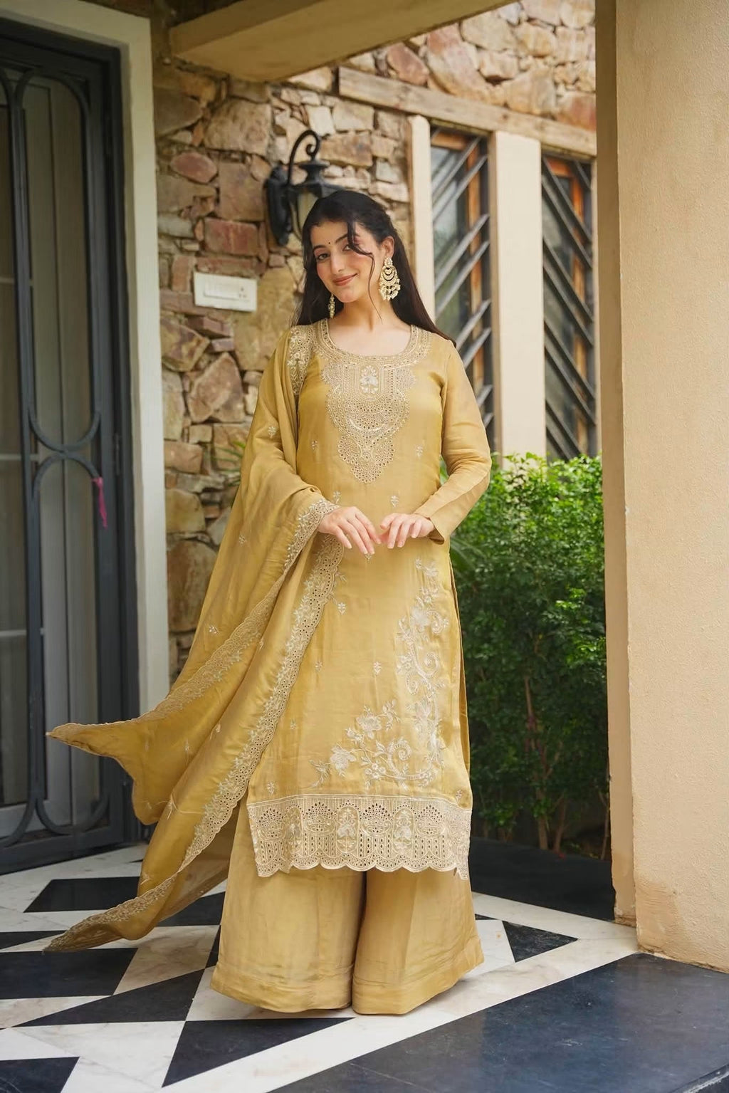 Heavy Embroidered Straight Kurta Set