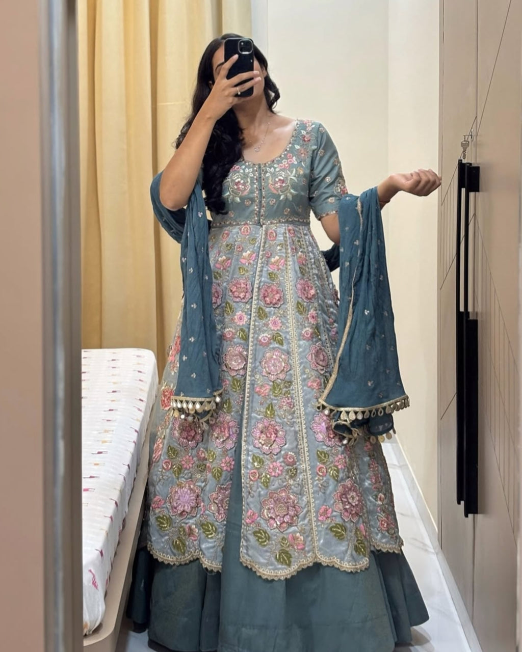 Beautiful Heavy Embroidered Work Lehenga Set