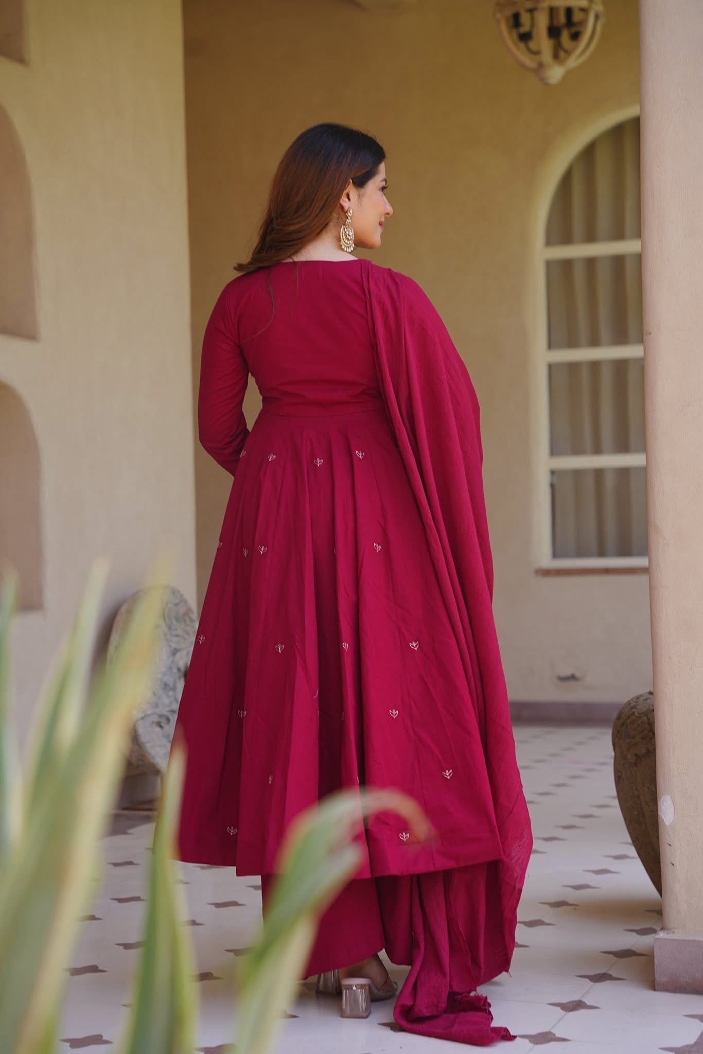 Soft Cotton Anarkali Suit Set