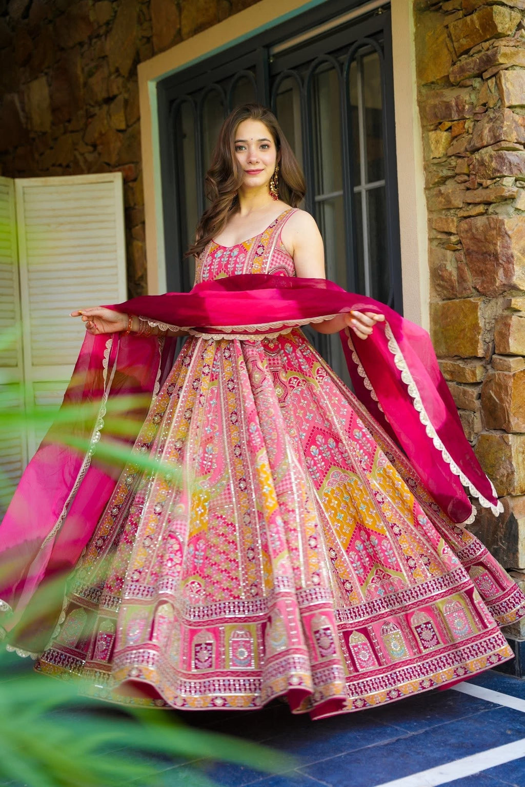 Traditional Heavy Embroidered and Sequence Work Anarkali Gown Set