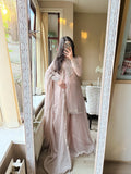 Blush Pink Embroidered Suit  Palazzo Set