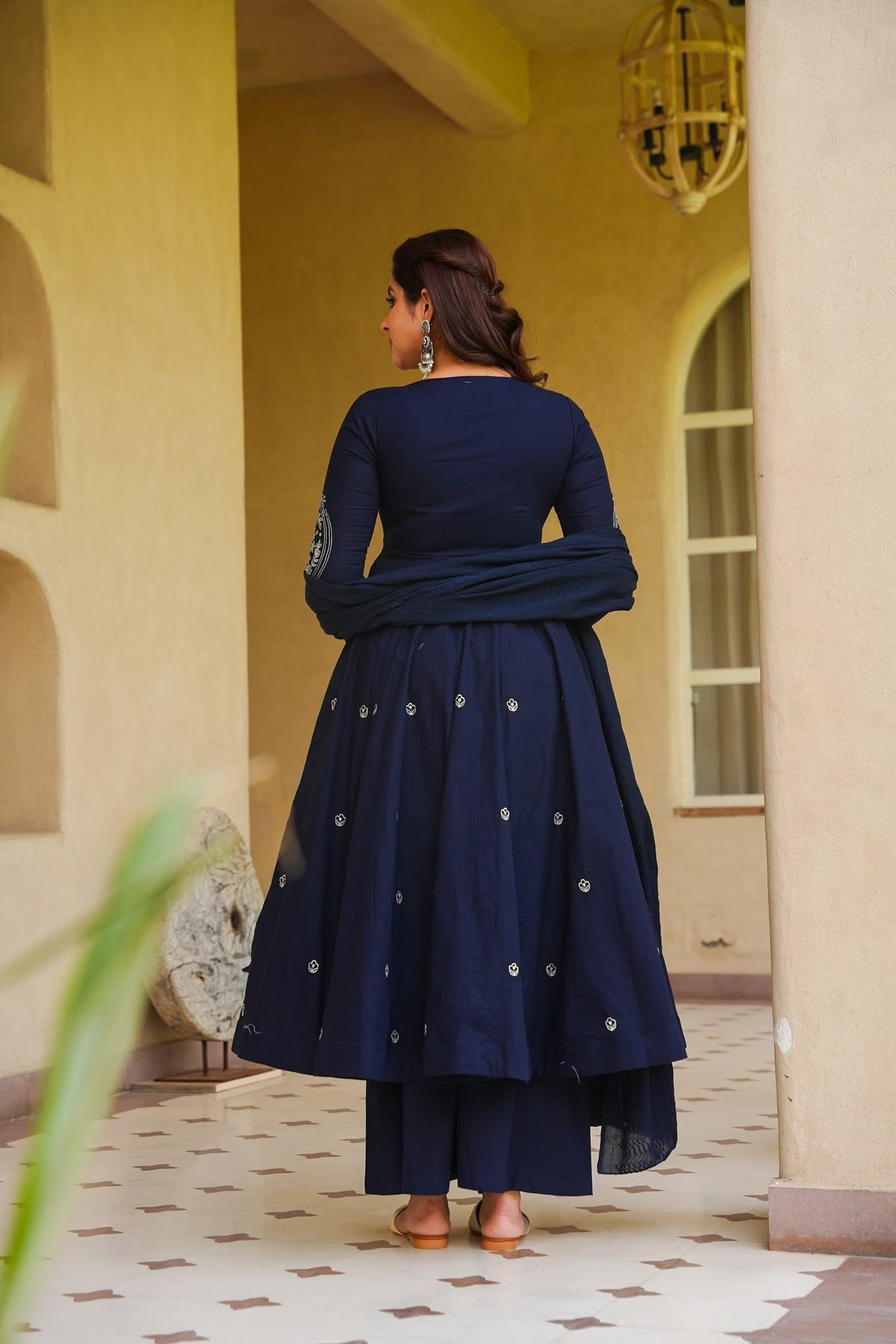 Kyaira Blue Anarkali Suit Set