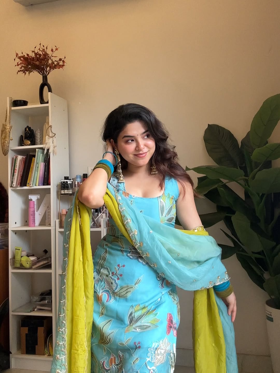 Beautiful Sky Blue Sharara Suit Set