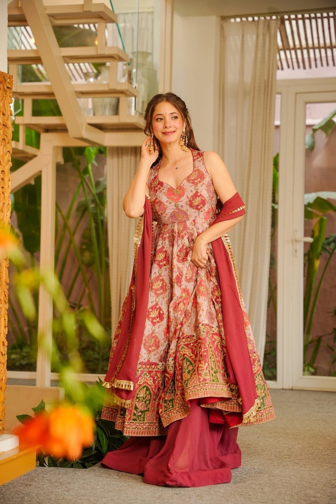 Beautiful Heavy Sequence Work Anarkali Suit Set