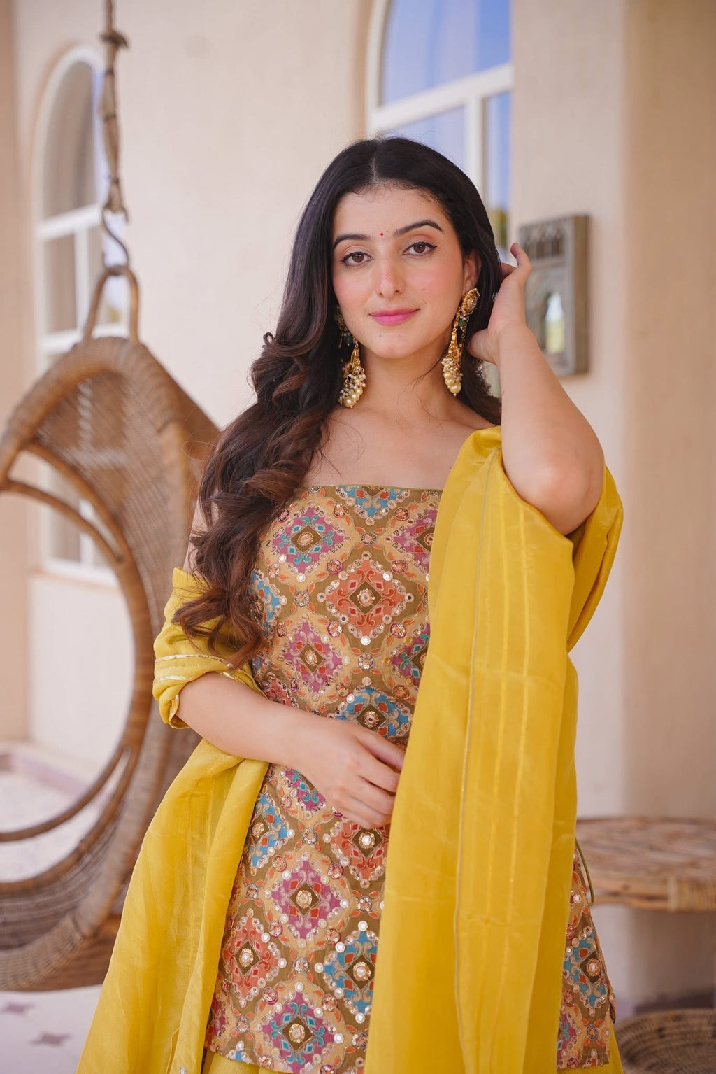 Akshivya Yellow Heavy Kurta Set