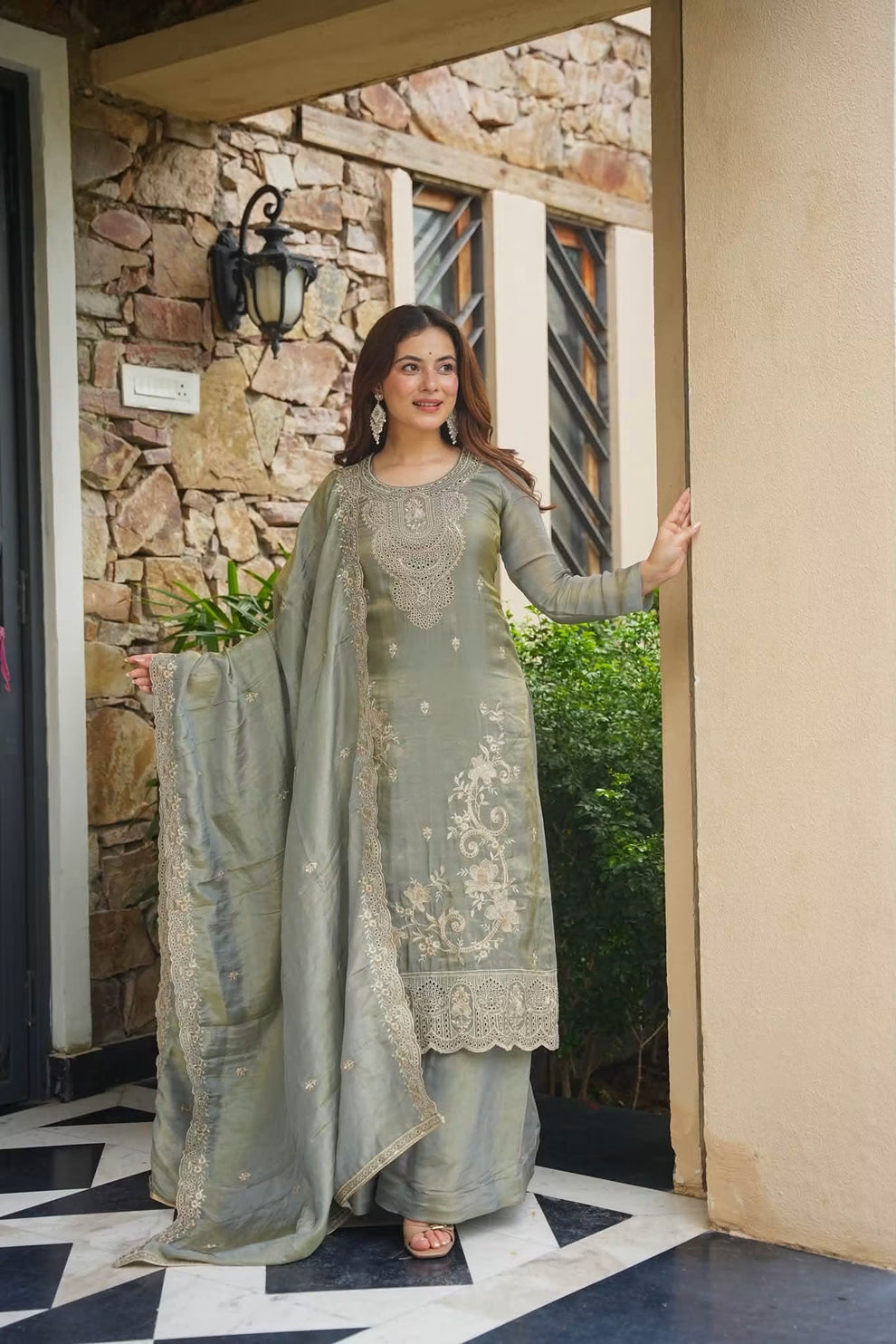 Heavy Embroidered Straight Kurta Set