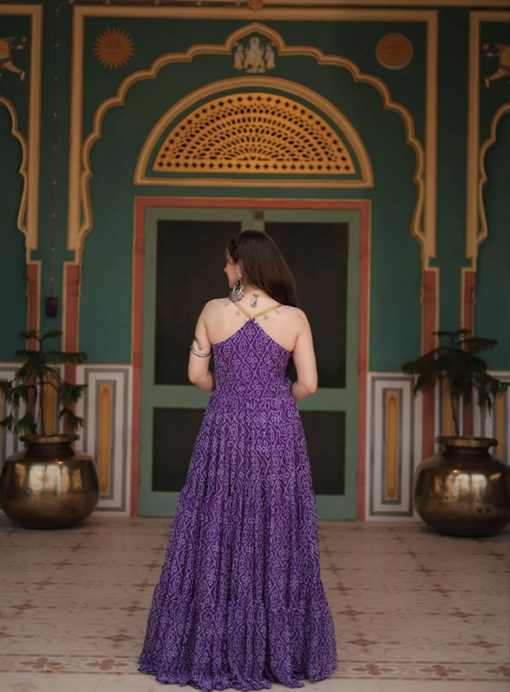 Navratri Special Bandhani Print Work Gown