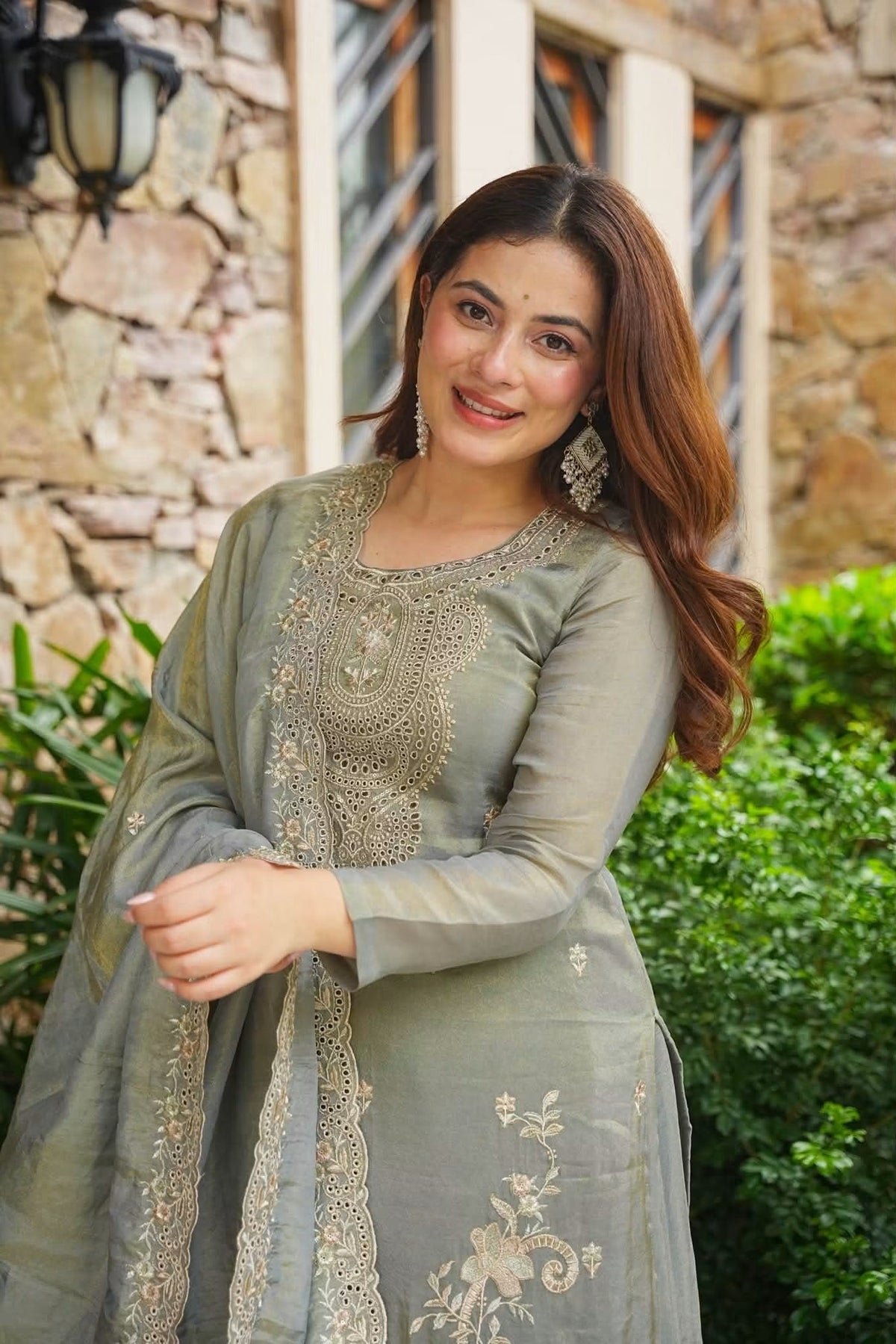 Heavy Embroidered Straight Kurta Set