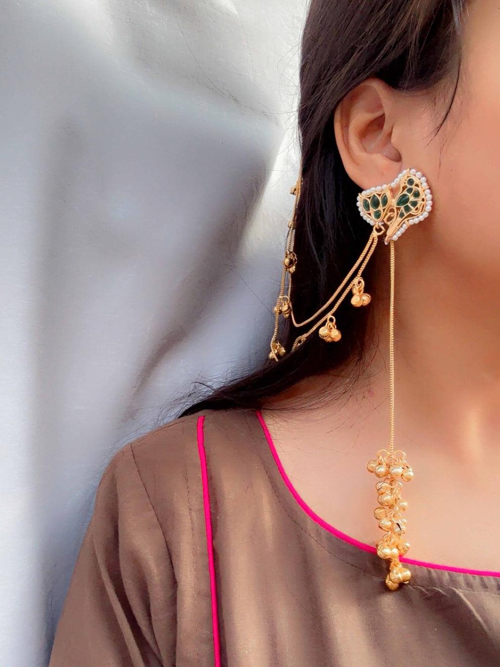 Trendy Kashmiri long Ghunghroo Earing