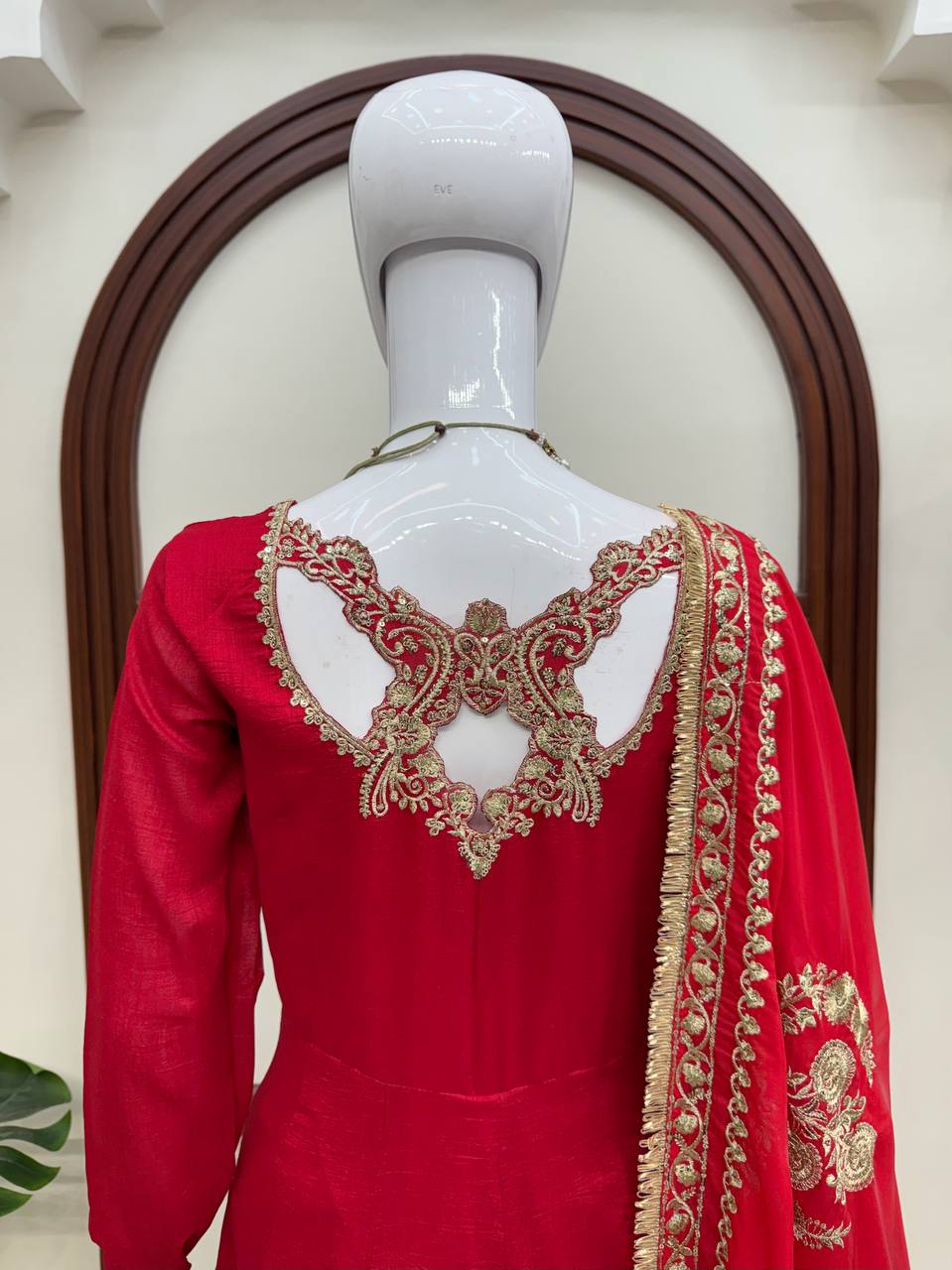 Beautiful Embroidered karwachauth Special Anarkali Suit