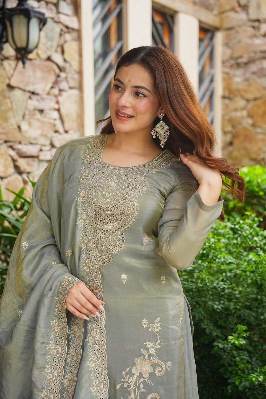 Heavy Embroidered Straight Kurta Set