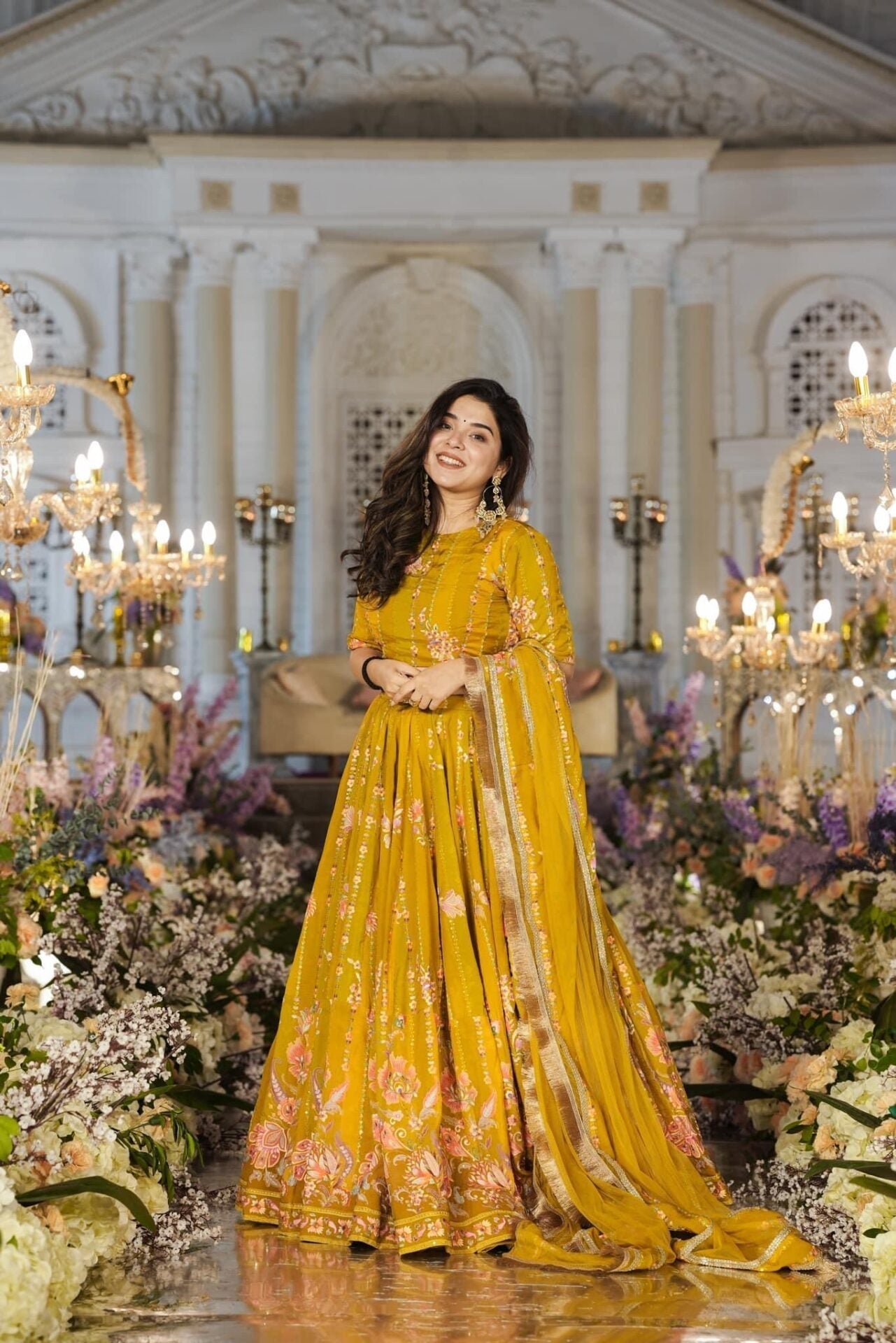 Beautiful Printed Organza Lehenga Set