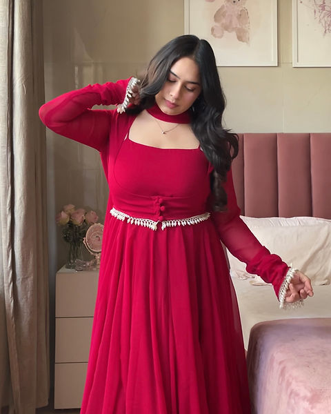 Beautiful Fairytale Anarkali Suit With Jacket and Duptta