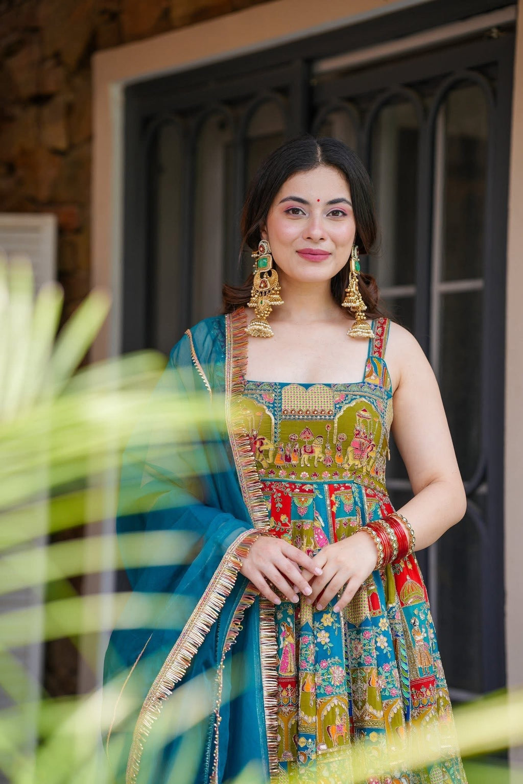 Traditional Heavy Embroidered & Sequence Work Anarkali Suit Set