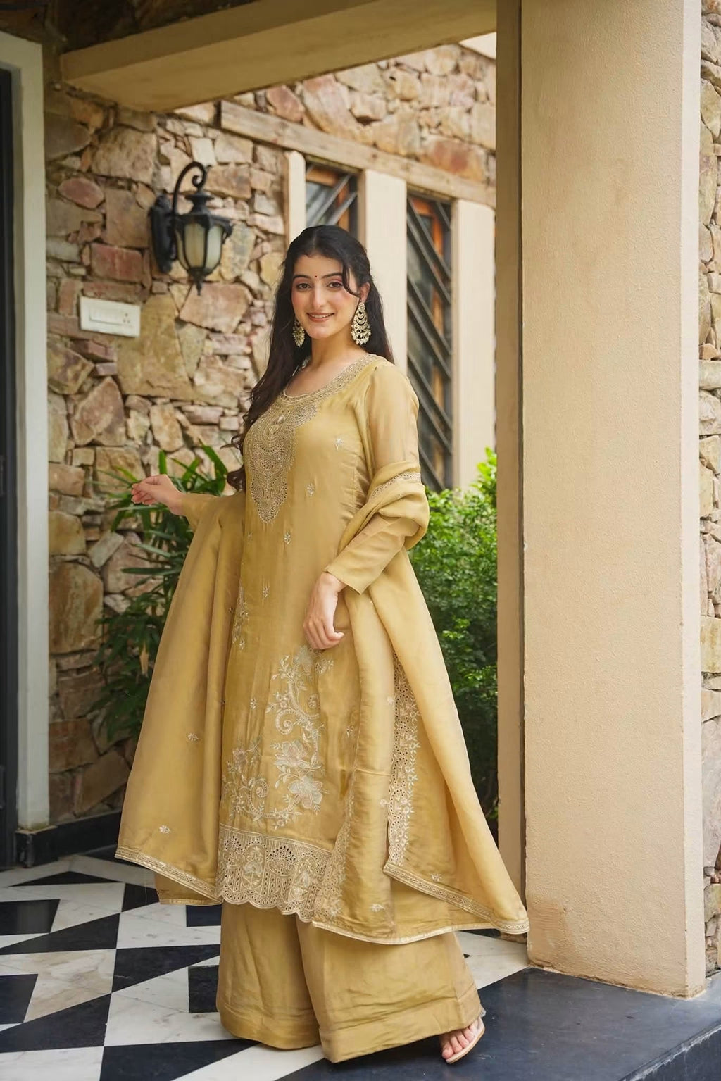 Heavy Embroidered Straight Kurta Set