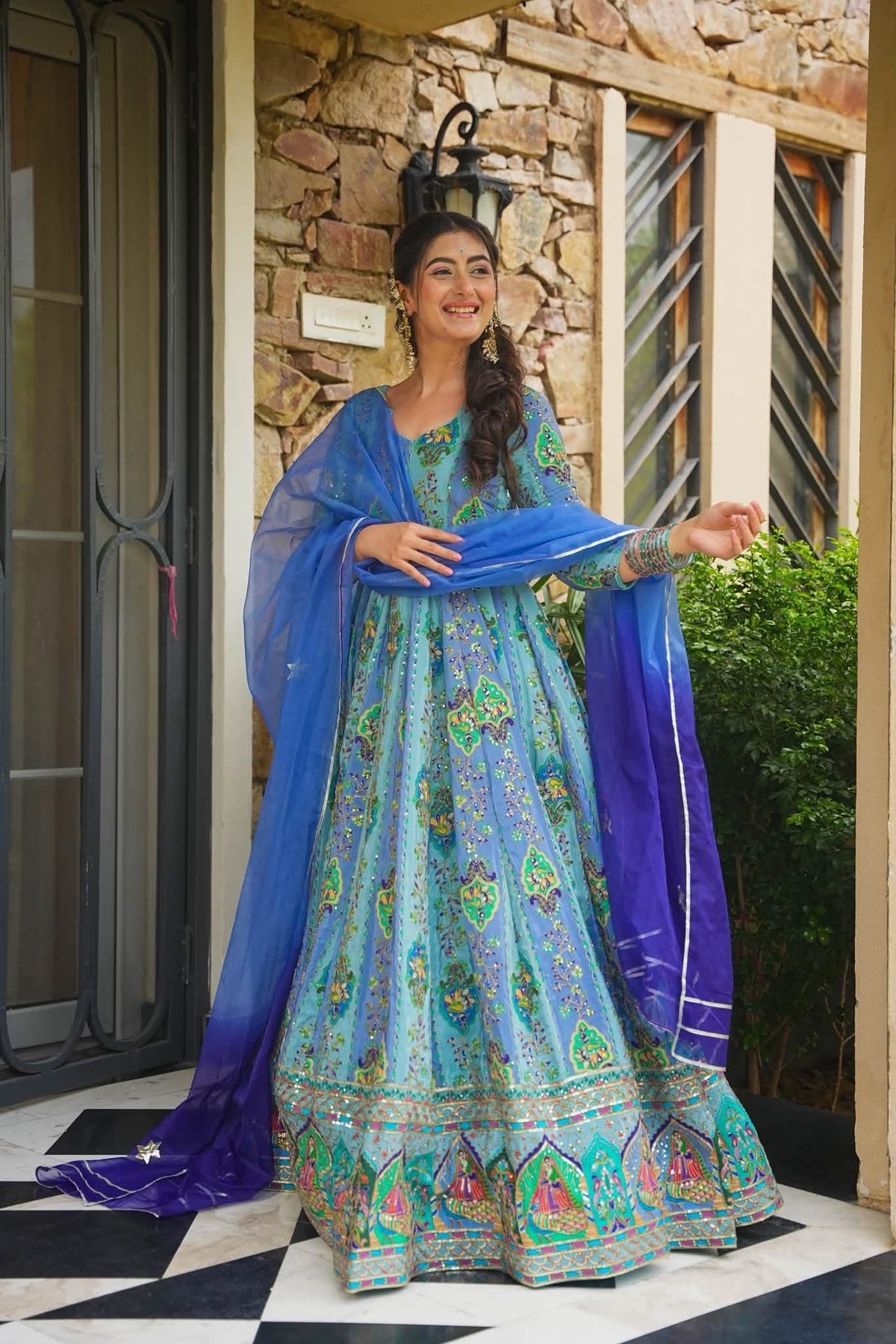 Beautiful Heavy Embroidered Anarkali Suit Set