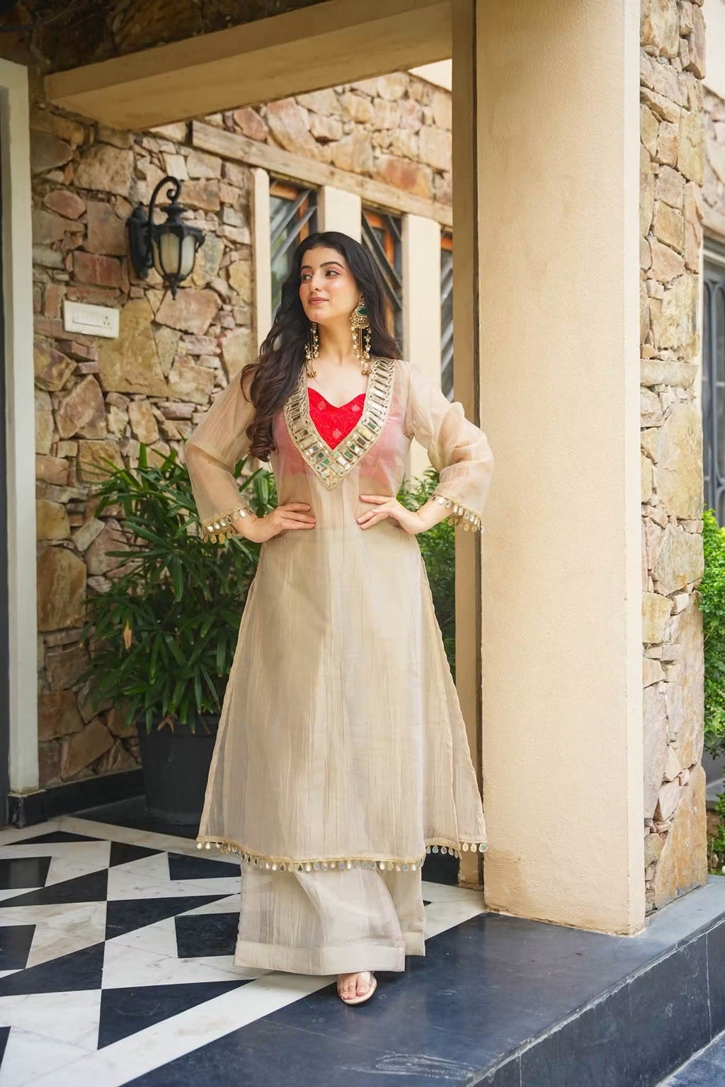 Beautiful Indo-Western Festive Anarkali Set